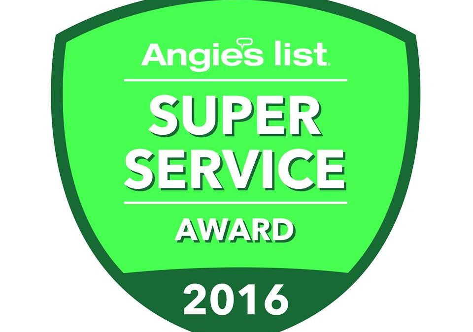 2016 Angie’s List Super Service Award Winner