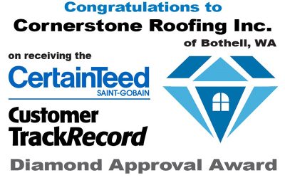 CertainTeed Customer TrackRecord 2015 Diamond Approval Award