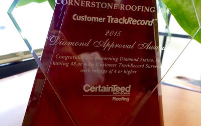 CertainTeed 2015 Customer TrackRecord Diamond Approval Award