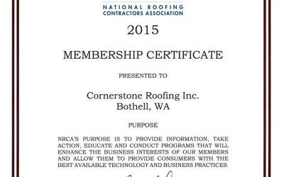 Cornerstone Roofing is proud to be a member of the National Roofing Contractors Association