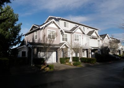 Asphalt Composition Shingle Roof on condominium complex building before Roof Replacement in Issaquah Washington