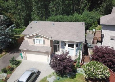 Asphalt Composition Shingle Roof before Roof Replacement in Bothell Washington