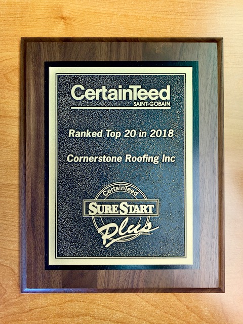 Cornerstone Roofing Recognized As CertainTeed Top North American Roofing Contractor (#1 in WA, #17 in US)